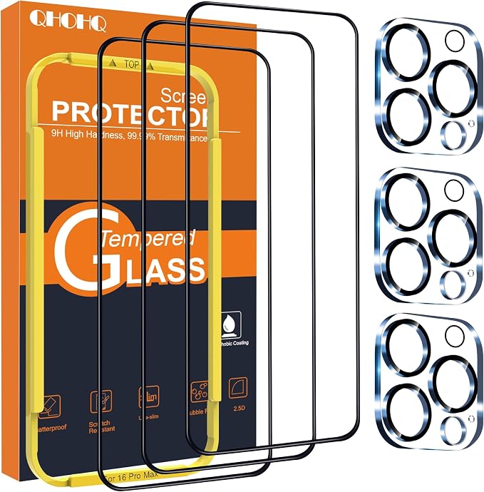 QHOHQ for iPhone 16 Pro Max Screen Protector by QHOHQ
