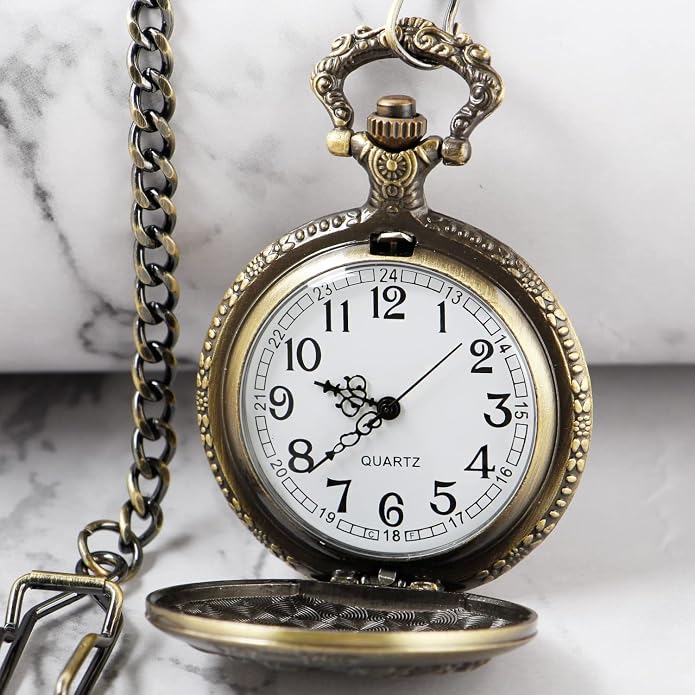 Men's Pocket Watch, Arabic Digital Dial Pocket Watches - Image 3