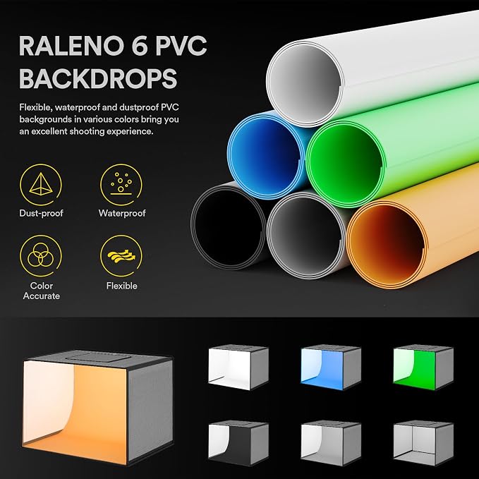 RALENO 16"x12"x12" Photo Studio Light Box, Quick-Release Portable Photography - Image 5