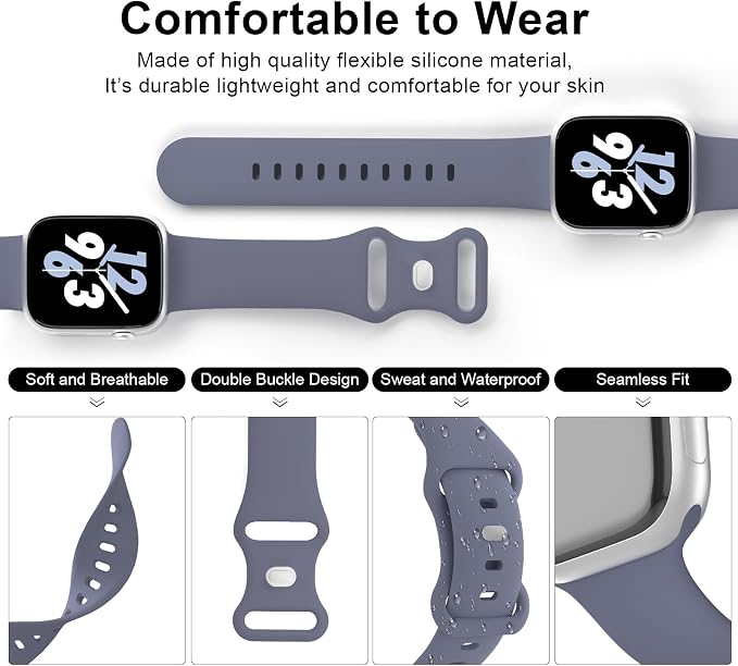 Sport Band Compatible with Apple Watch 38mm 40mm 41mm 42mm 44mm 45mm 46mm 49mm - Image 3