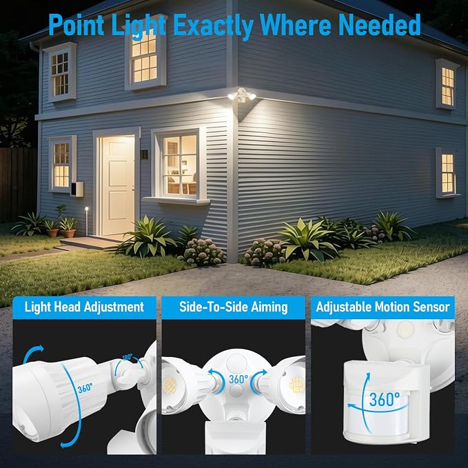 LEONLITE 3CCT LED Security Light, Motion Sensor Outdoor Lights, Dusk to Dawn - Image 6