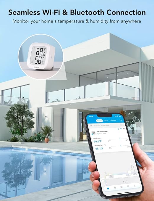 Govee WiFi Thermometer Hygrometer 2Pack H5103, Indoor Temperature Humidity - Image 2