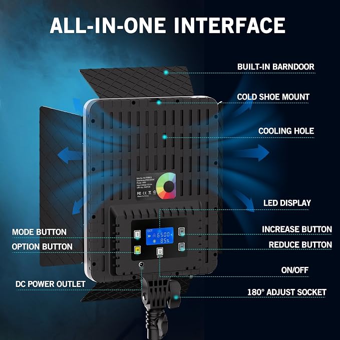 NiceVeedi 40W RGB Photography Lighting - Image 6