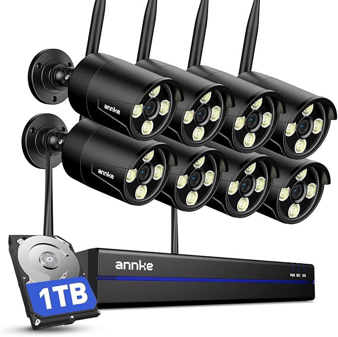 ANNKE Wireless Security Camera System-16CH Expandable 4K Security NVR, 2-Way by ANNKE
