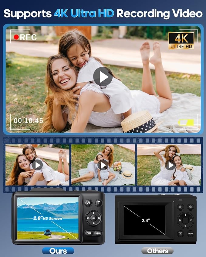 Digital Camera 4K for Kids-48MP Autofocus Vlogging Camera - Image 4