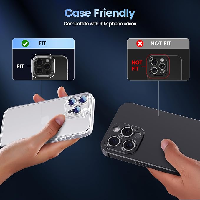 CACOE Camera Lens Protector for iPhone 14 Pro/14 Pro Max/16 Pro/16 Pro Max - Image 4