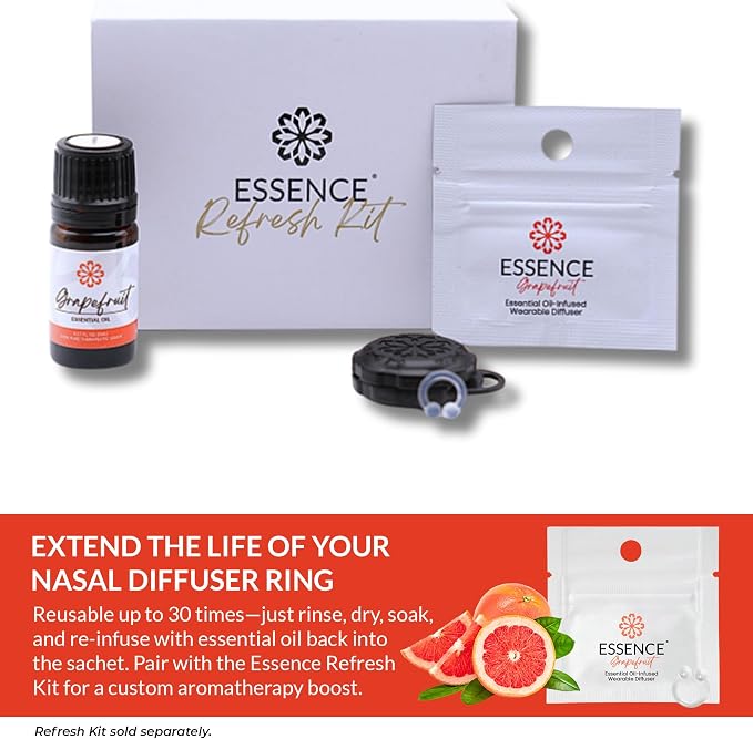 Essence Wearable Aromatherapy Nasal Diffuser – Grapefruit Essential Oil Nose - Image 6