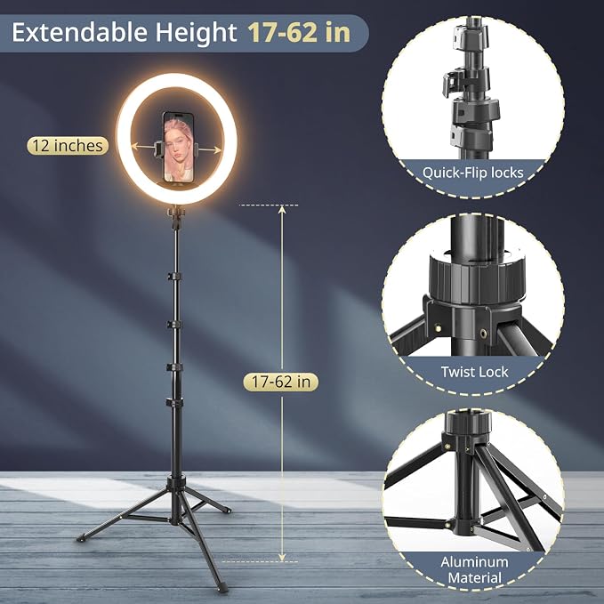 UBeesize 12” Selfie Ring Light - Image 3