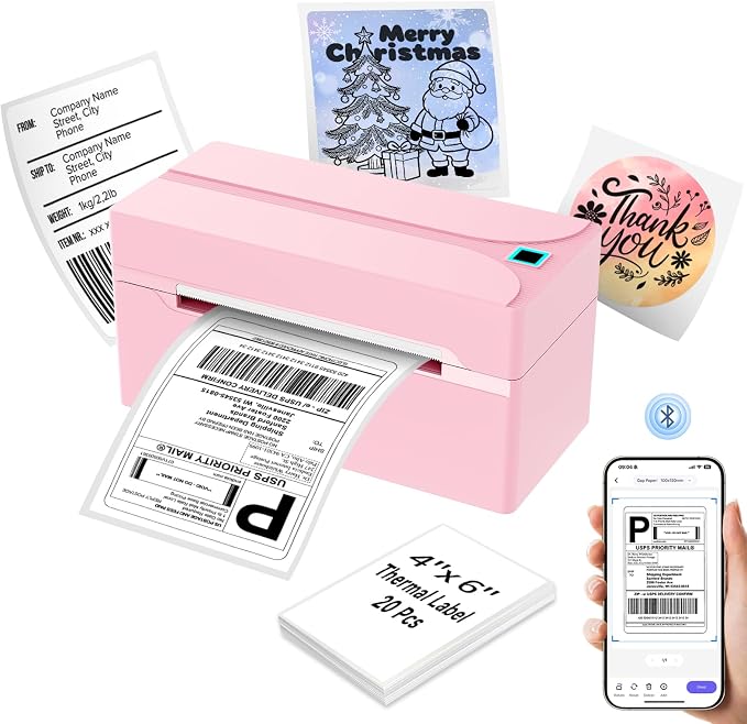 Shipping Label Printer, 4X6 Bluetooth Thermal Label Printer by Unknown