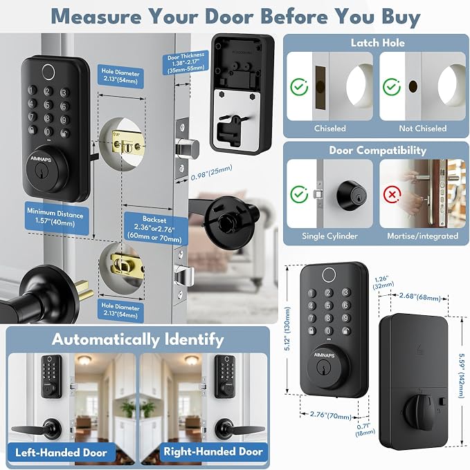 Fingerprint Keyless Entry Door Lock - Image 3