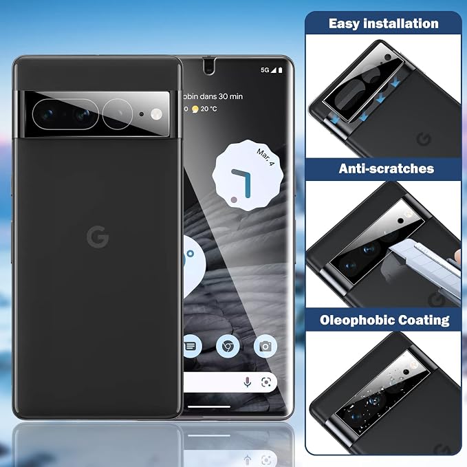 LK 2 Pack for Google Pixel 7 Pro Screen Protector 6.7-inch + 2 Pack Lens - Image 5