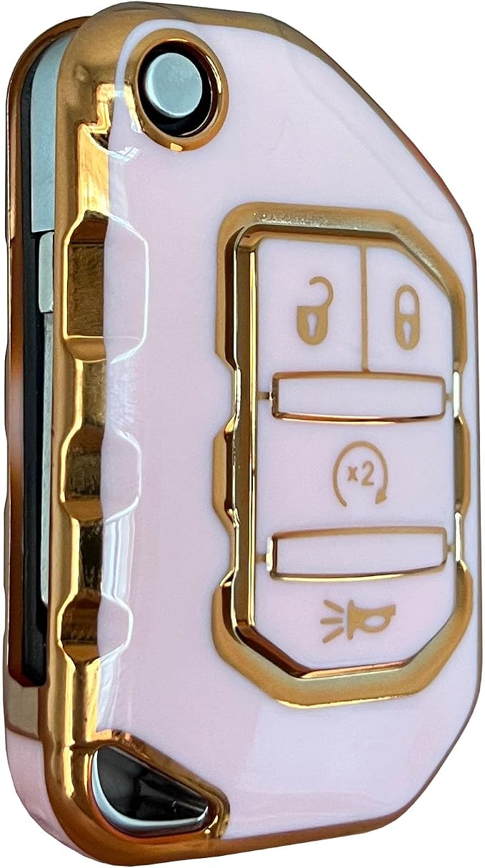 Keyless Entry Systems for Jeep Key Fob Cover Fits for Jeep Wrangler JLU JL - Image 4