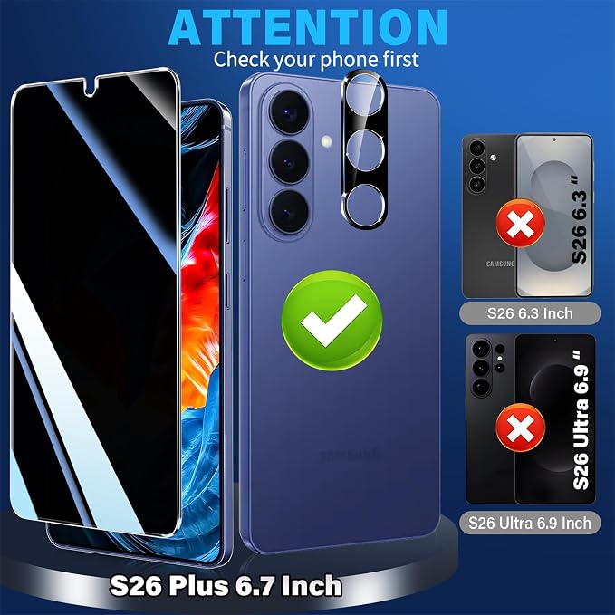 firtstnow 3 Pack Privacy Screen Protector - Image 7