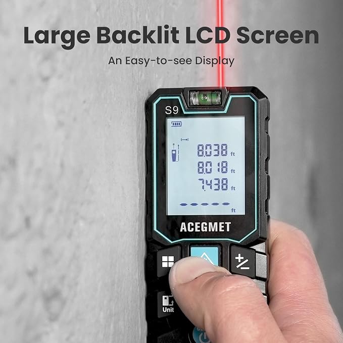 ACEGMET Laser Measure, 229ft/70m Laser Measurement Tool, S9 Room Laser - Image 7