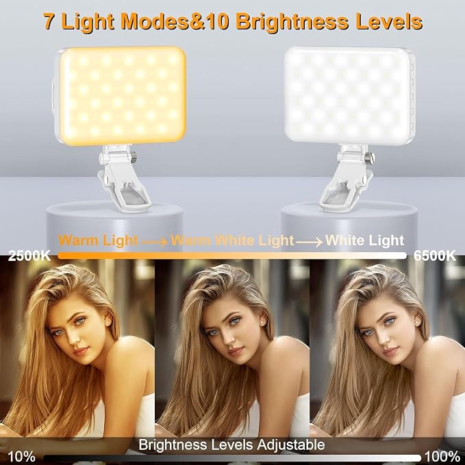 Selfie Light, LED Camera Light Video Lights 60 LED 2200mAh Rechargeable Phone - Image 3