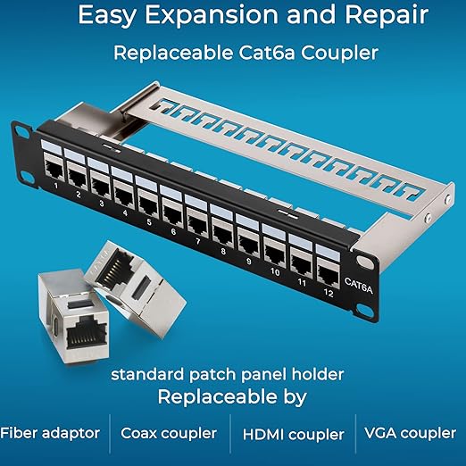 Rapink Mini 12 Port Cat6A Patch Panel - Image 6