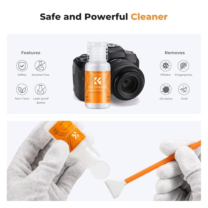 K&F Concept 16mm APS-C Sensor Cleaning Kit, Mirrorless Digital Camera Lens - Image 4