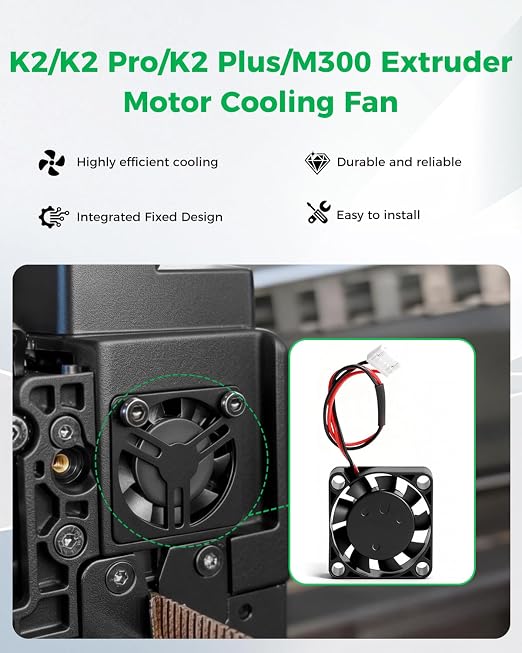 Creality Official K2 Plus Extruder Motor Cooling Fan, Rapid Heat Dissipation - Image 3