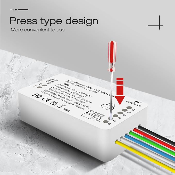 GLEDOPTO ZigBee 3.0 LED Strip Controller RGB+CCT Mix Dimmable Compatible - Image 8