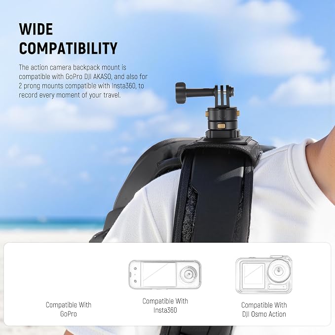 NEEWER Backpack Shoulder Chest Strap Mount Compatible - Image 2