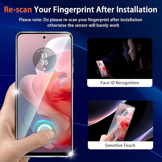 Designed for Motorola Moto G Power 5G 2024 Tempered Glass Screen Protector + - Image 4