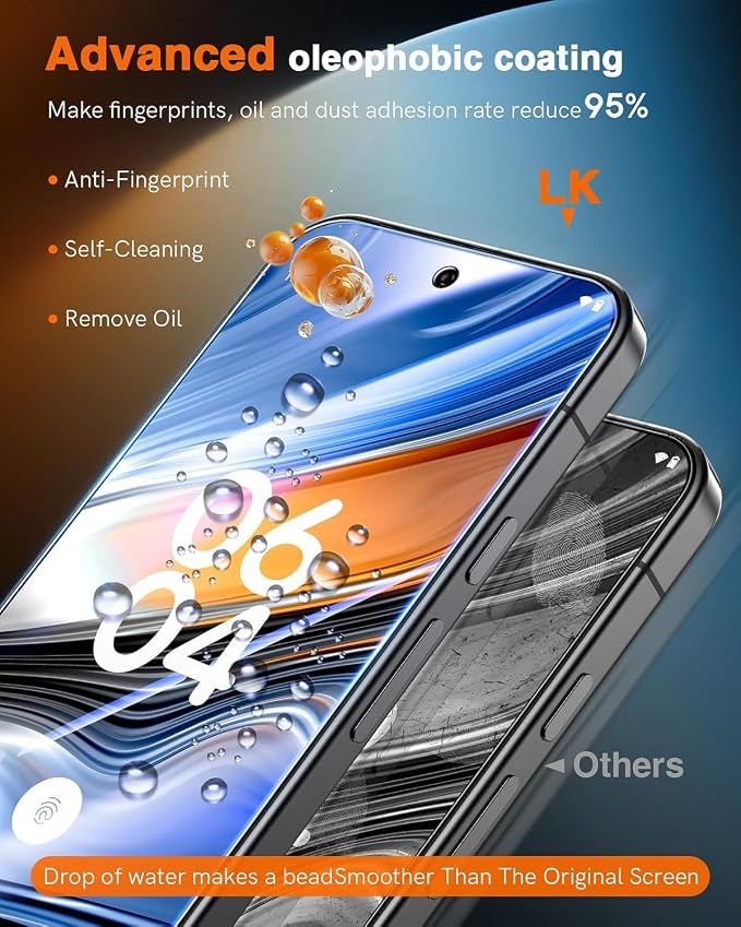LK 2 Pack for Google Pixel 10 Pro Screen Protector 0 Bubble HD Clear 9H - Image 4