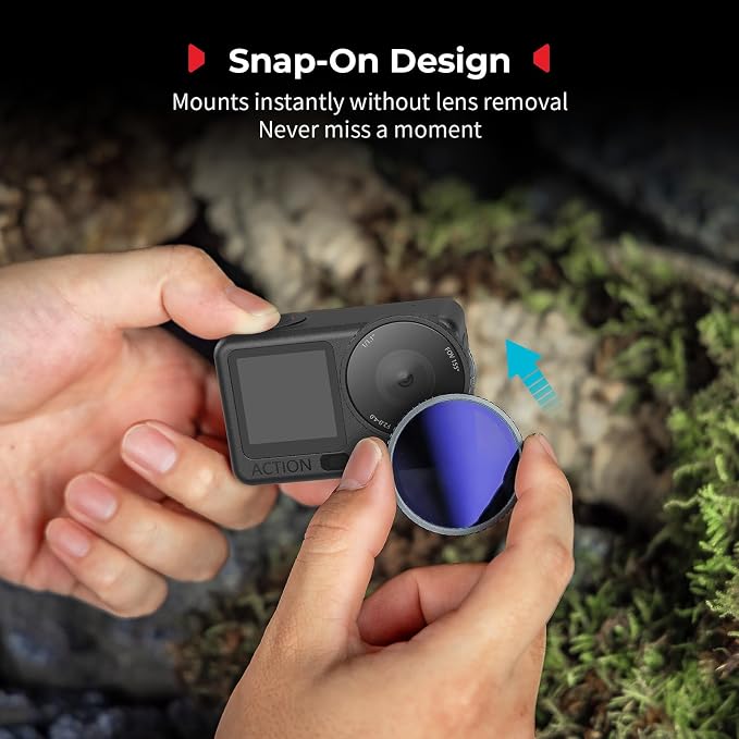 SmallRig ND32 Filter for DJI Osmo Action 6, Snap-On Polarizing Neutral Density - Image 6