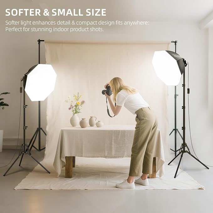 2PACK Professional Softbox Lighting Kit, Continuous Lighting - Image 5