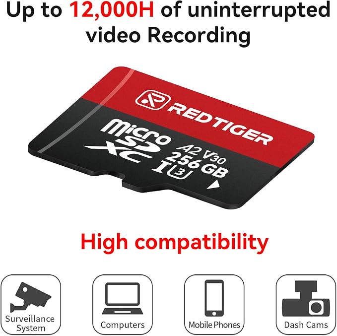 REDTIGER High Speed 256GB Micro SD Card - Image 5