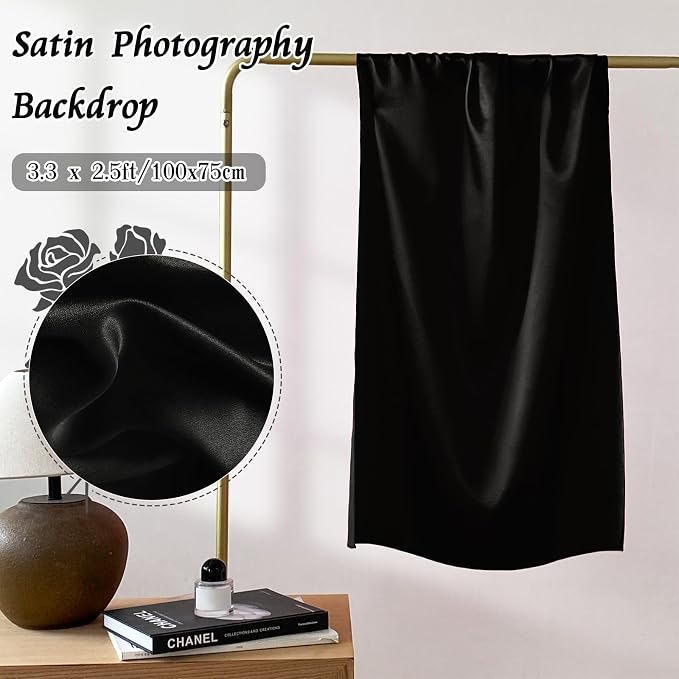 RUDONG M Satin Photography Backdrop 3.3x2.5ft - Image 4