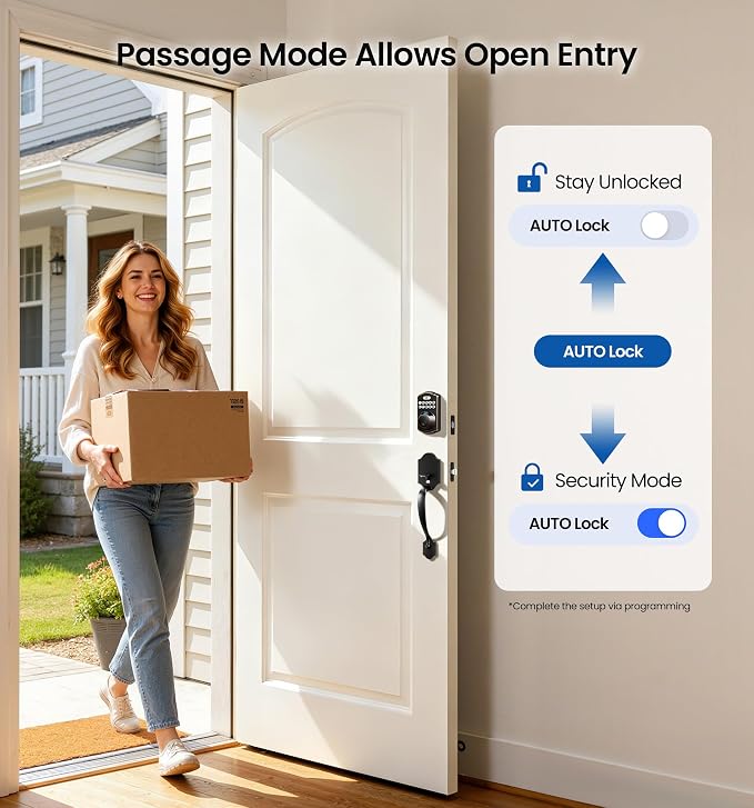 Veise KS02A Fingerprint Keyless Entry Door Lock, Auto Lock, Electronic Keypad - Image 8