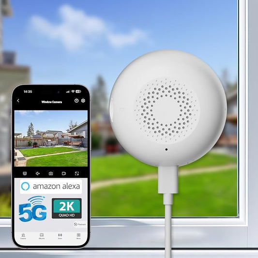 2K Window Camera, 5GHz & 2.4GHz WiFi Indoor Dome Camera by Volmees