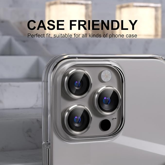 Choiche Compatible for iPhone 16 Pro/iPhone 16 Pro Max Camera Lens Protector - Image 4