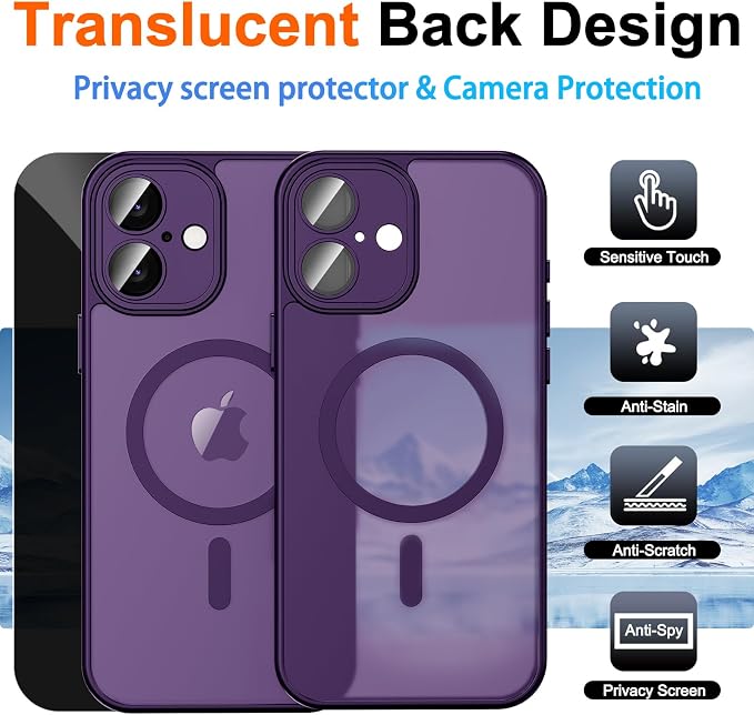 for iPhone 16 Plus Case with Privacy Screen Protector and Camera Protection - Image 2