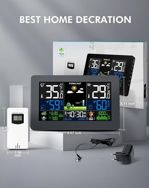 Weather Station Wireless Indoor Outdoor, Digital Thermometer - Image 7