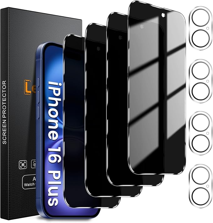 Lesakit 4+4 Pack Privacy Screen Protector by Lesakit