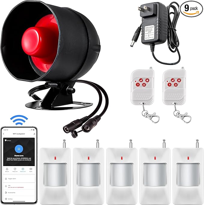 WiFi Alarm Home Security System, 120dB Alarm System by TOWODE
