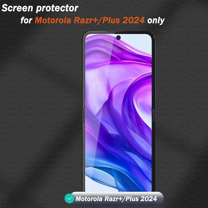 2 Pack for Motorola Razr+/Plus 2024 Screen Protector Flexible TPU Film - Image 2