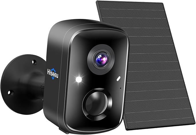 Hiseeu Security Cameras Wireless Outdoor, Solar Powered 3K 4MP Surveillance by Hiseeu