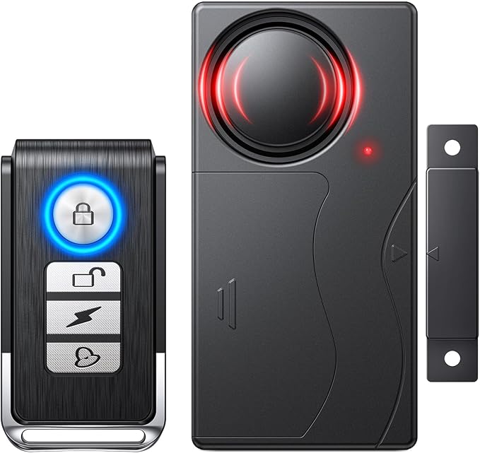 WSDCAM 110dB Door Alarm with Remote, Wireless Anti-Theft When Opened, Door by wsdcam