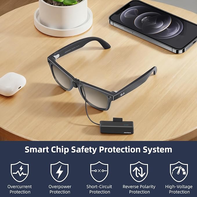 On-the-Go Battery Pack for RayBan Meta Glasses, Ultra-Light Wearable Mini Power - Image 5