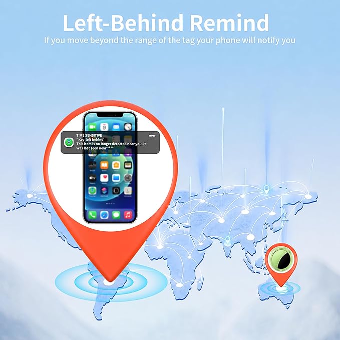 2 Pack Tracker Tags Pair with Apple Find My Bluetooth Air Smart Tags Key Finder - Image 6