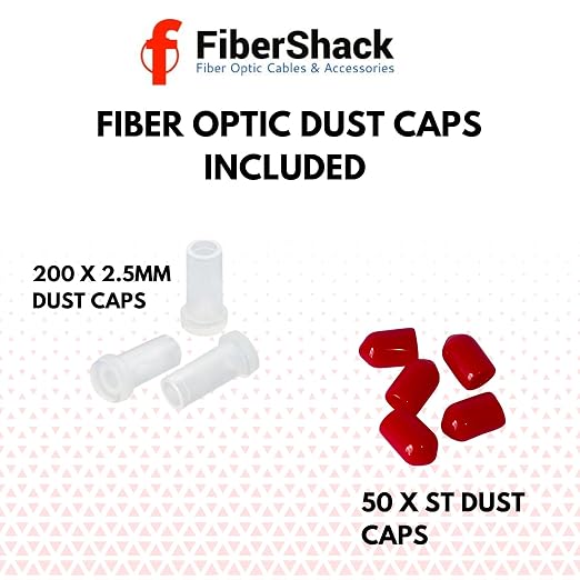 Fibershack - Fiber Optic Dust Cap Kit - Dual Fiber Dust Cap Kit Contains 200x - Image 3