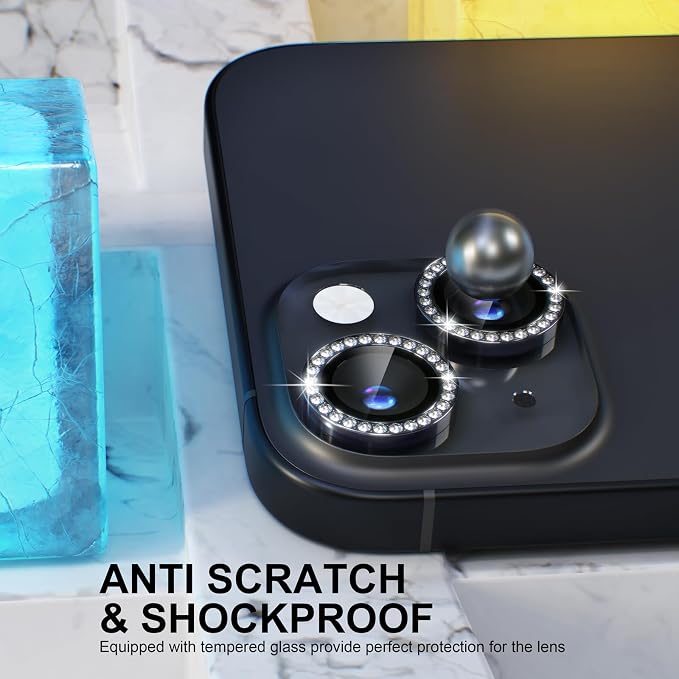 Choiche Compatible for iPhone 15 /iPhone 15 Plus Camera Lens Protector Bling - Image 3