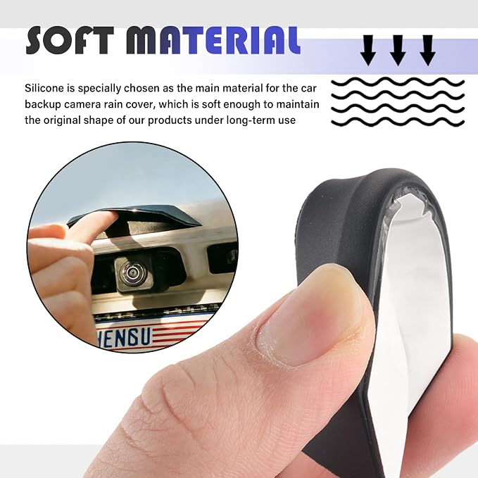 New Car Backup Camera Rain Shield, Wider & Longer Backup Camera - Image 4
