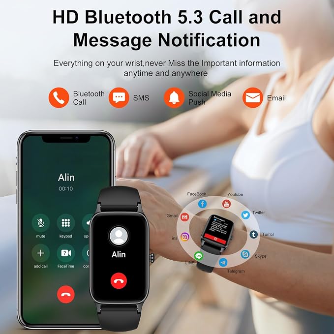 Jugeman Smart Watch for Men Women, 1.57" Smartwatch, 2026 New Fitness Tracker - Image 2