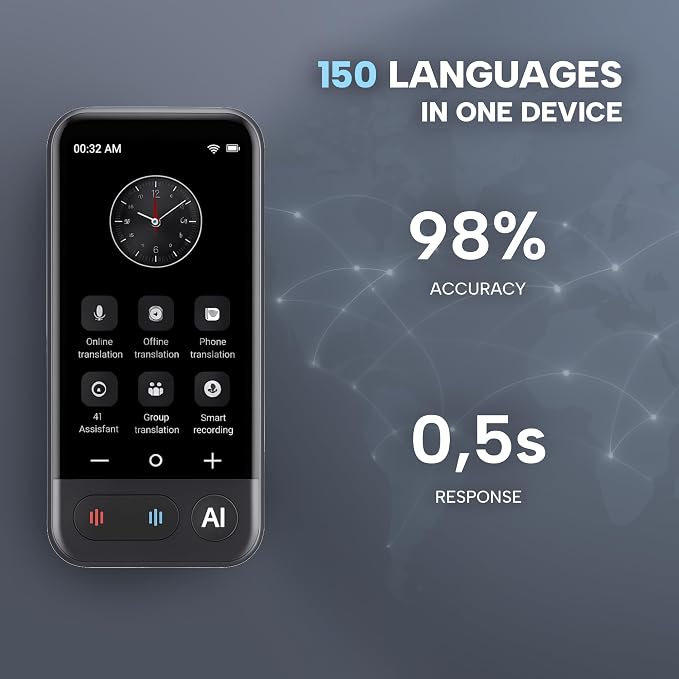 Language Translator Device AI Premium 2026 | 150 Languages | Online & Offline - Image 3