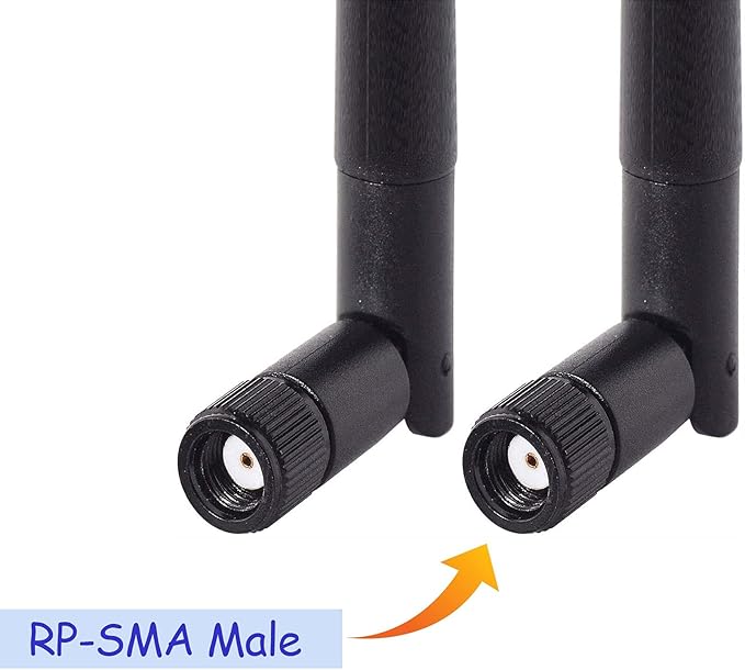 Bingfu Dual Band WiFi 2.4GHz 5GHz 5.8GHz 3dBi MIMO RP-SMA Male Bluetooth Antenna - Image 4
