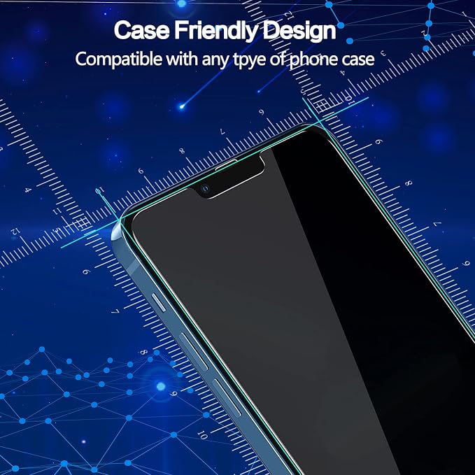 YMHML Privacy Screen Protector for iPhone 12 / iPhone 12 Pro，Anti-Spy Tempered - Image 6