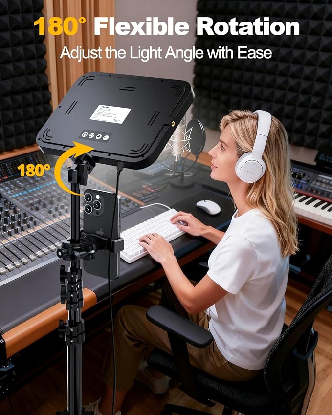 UBeesize 2-Pack LED Video Light Kit, 3000-6500K Dimmable Photography Studio - Image 4